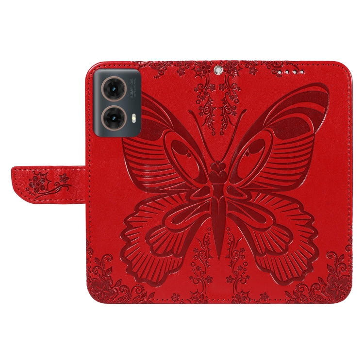For Motorola Moto G85 Swallowtail Butterfly Embossed Leather Phone Case