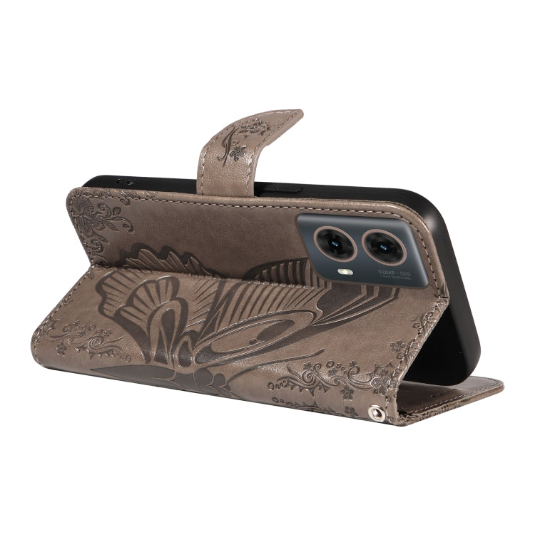 For Motorola Moto G85 Swallowtail Butterfly Embossed Leather Phone Case