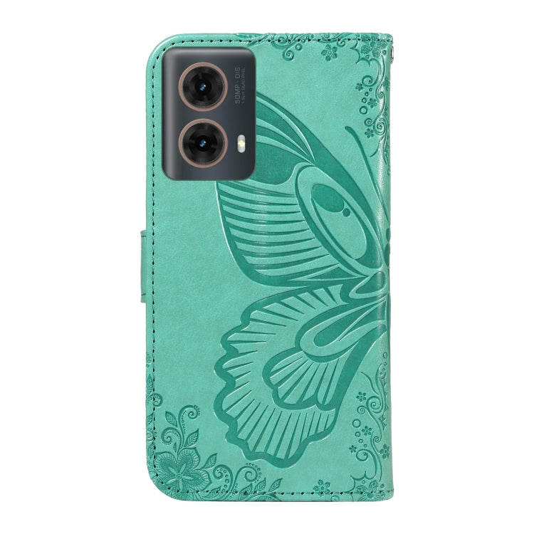 For Motorola Moto G85 Swallowtail Butterfly Embossed Leather Phone Case