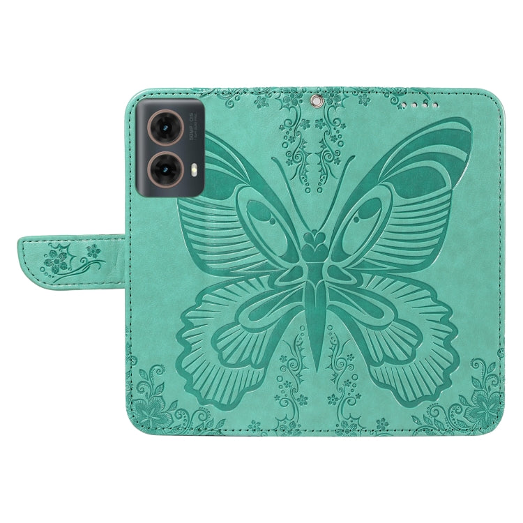 For Motorola Moto G85 Swallowtail Butterfly Embossed Leather Phone Case