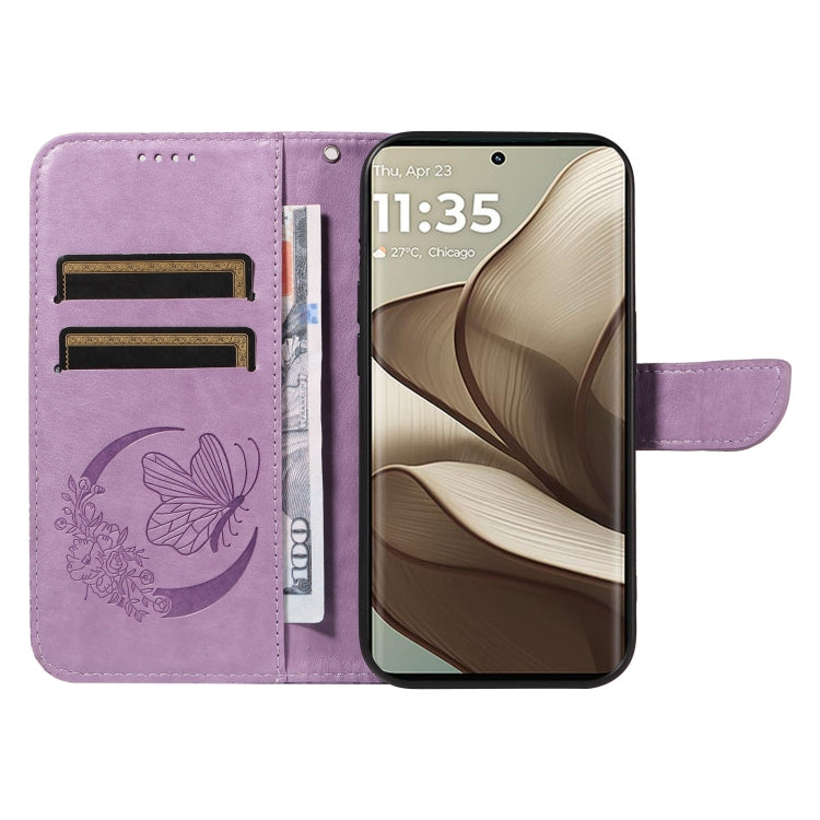 For Motorola Edge 50 5G Swallowtail Butterfly Embossed Leather Phone Case