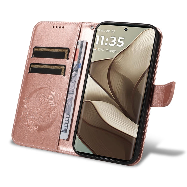 For Motorola Edge 50 5G Swallowtail Butterfly Embossed Leather Phone Case