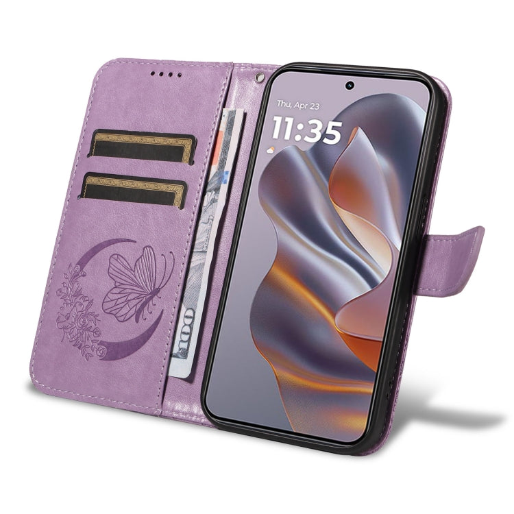 For Motorola Edge 50 Neo Swallowtail Butterfly Embossed Leather Phone Case
