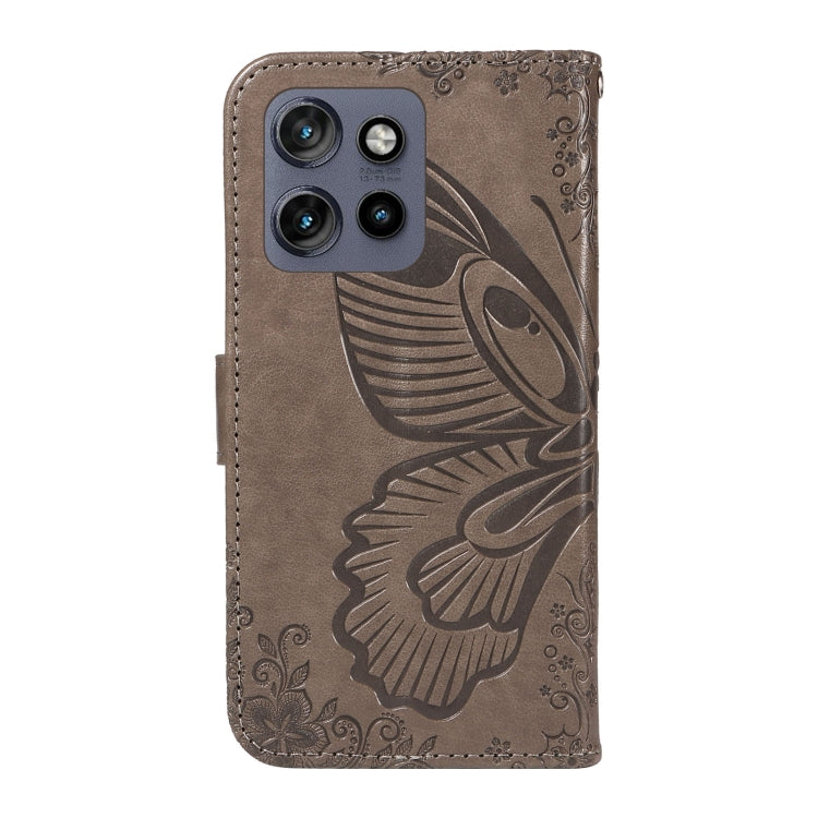 For Motorola Edge 50 Neo Swallowtail Butterfly Embossed Leather Phone Case