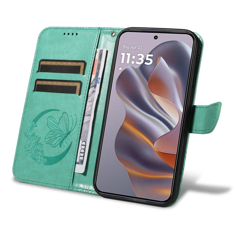 For Motorola Edge 50 Neo Swallowtail Butterfly Embossed Leather Phone Case