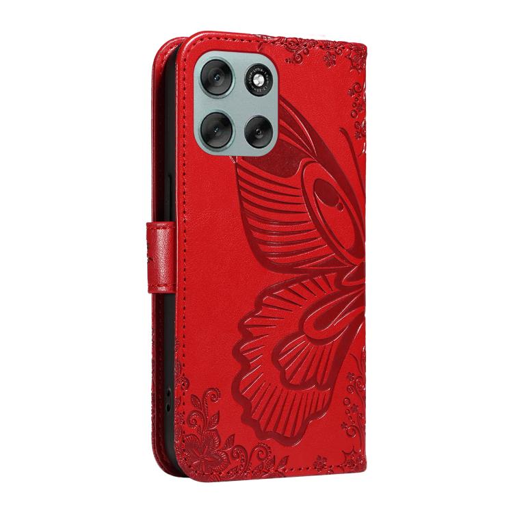 For Motorola Moto G56 5G Swallowtail Butterfly Embossed Leather Phone Case