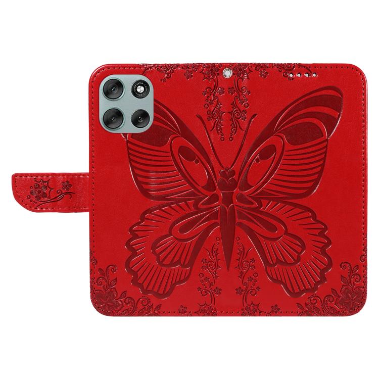 For Motorola Moto G56 5G Swallowtail Butterfly Embossed Leather Phone Case