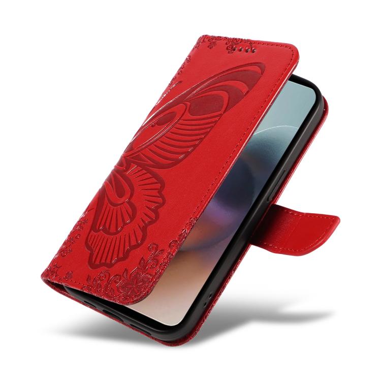 For Motorola Moto G56 5G Swallowtail Butterfly Embossed Leather Phone Case