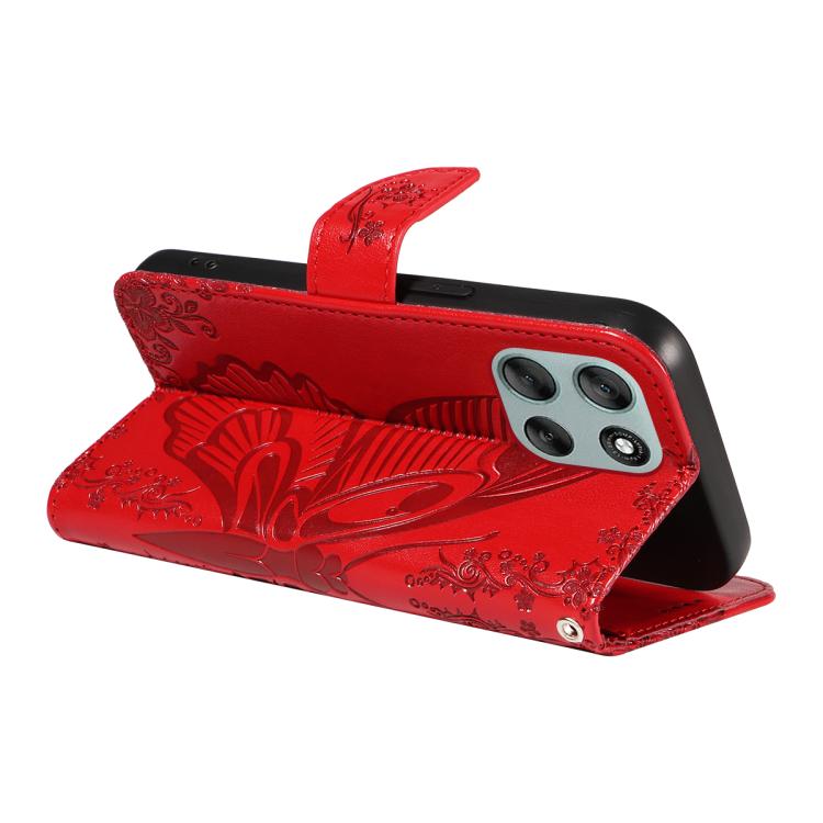 For Motorola Moto G56 5G Swallowtail Butterfly Embossed Leather Phone Case