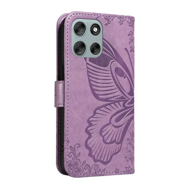 For Motorola Moto G56 5G Swallowtail Butterfly Embossed Leather Phone Case