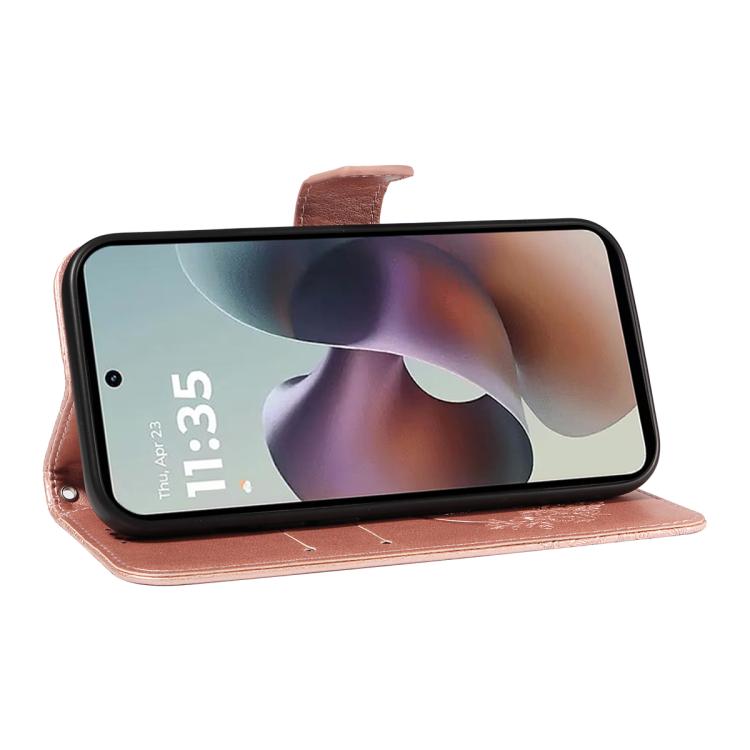 For Motorola Moto G56 5G Swallowtail Butterfly Embossed Leather Phone Case