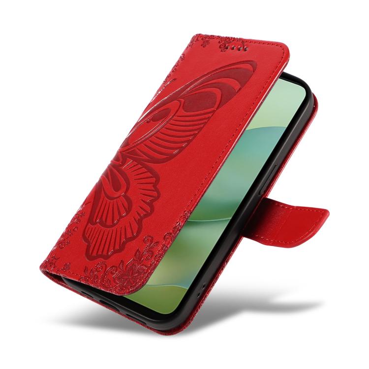 For Motorola Moto G06 4G Swallowtail Butterfly Embossed Leather Phone Case