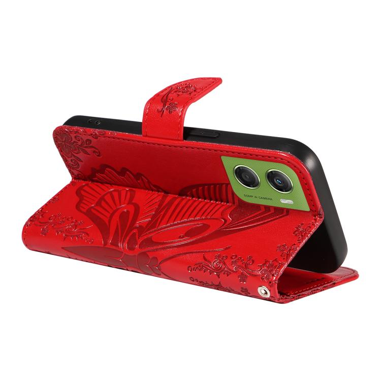 For Motorola Moto G06 4G Swallowtail Butterfly Embossed Leather Phone Case