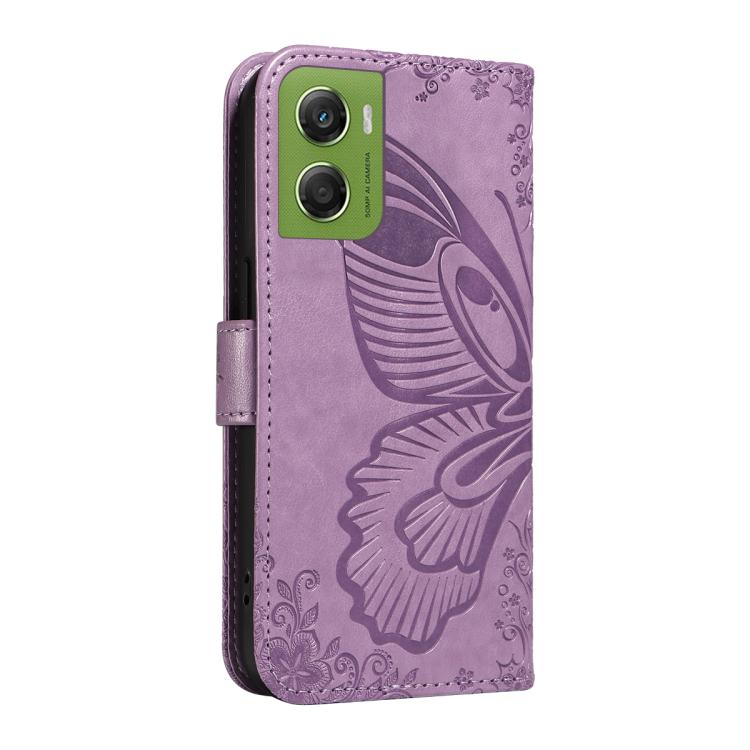 For Motorola Moto G06 4G Swallowtail Butterfly Embossed Leather Phone Case