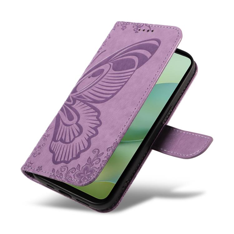 For Motorola Moto G06 4G Swallowtail Butterfly Embossed Leather Phone Case