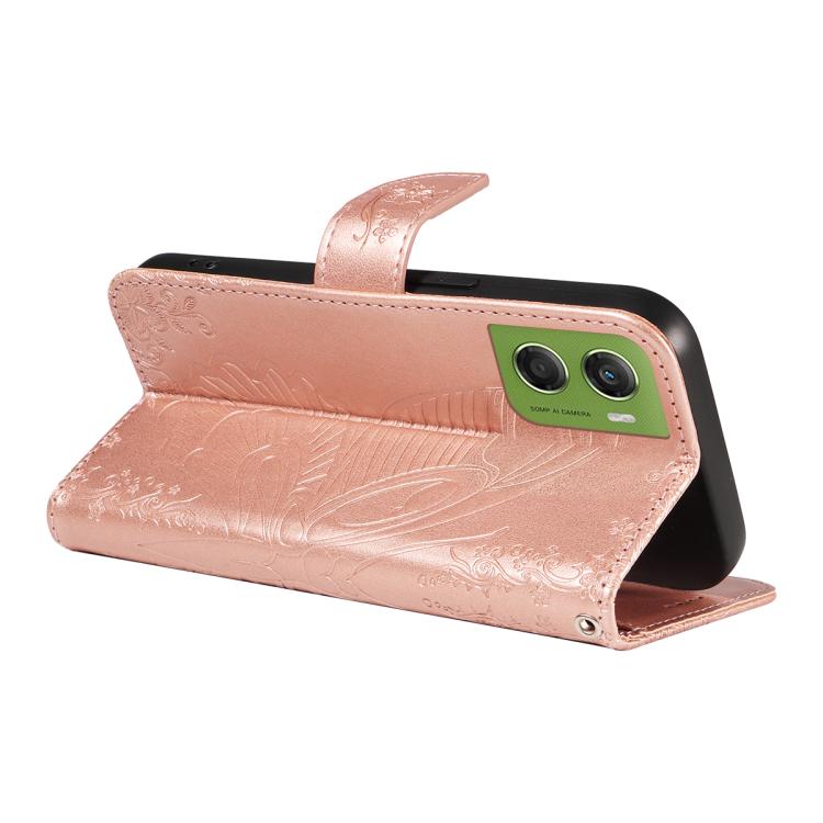 For Motorola Moto G06 4G Swallowtail Butterfly Embossed Leather Phone Case