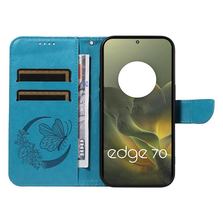 For Motorola Edge 70 5G Swallowtail Butterfly Embossed Leather Phone Case