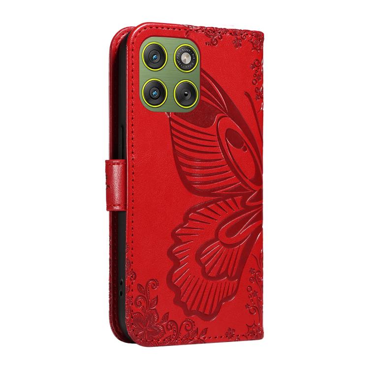 For Motorola Edge 70 5G Swallowtail Butterfly Embossed Leather Phone Case