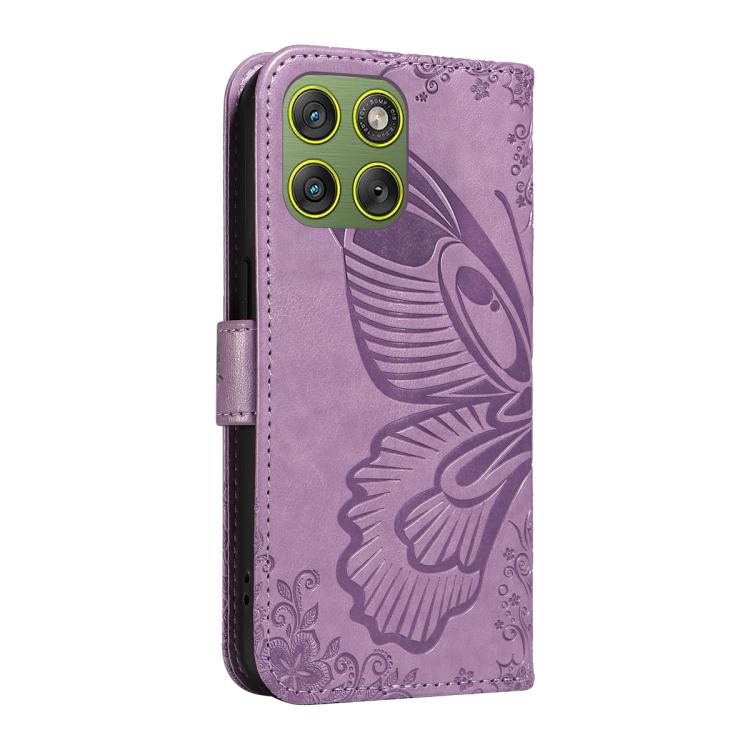 For Motorola Edge 70 5G Swallowtail Butterfly Embossed Leather Phone Case