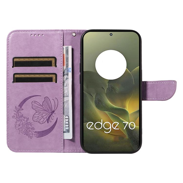 For Motorola Edge 70 5G Swallowtail Butterfly Embossed Leather Phone Case