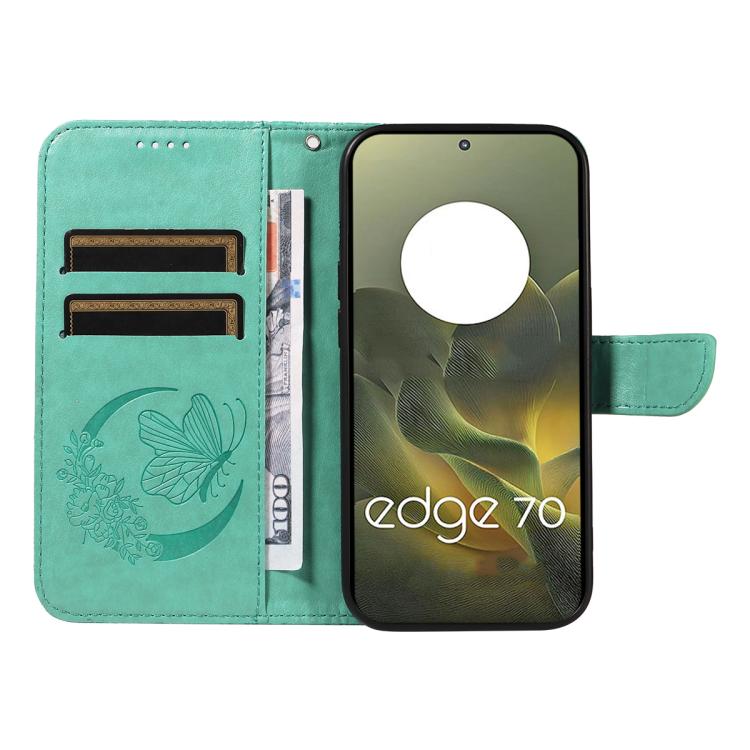 For Motorola Edge 70 5G Swallowtail Butterfly Embossed Leather Phone Case