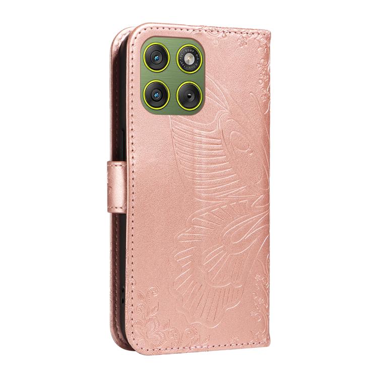 For Motorola Edge 70 5G Swallowtail Butterfly Embossed Leather Phone Case
