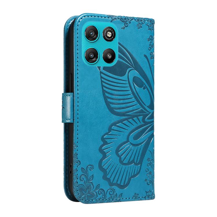 For Motorola Moto G67 Power 5G Swallowtail Butterfly Embossed Leather Phone Case