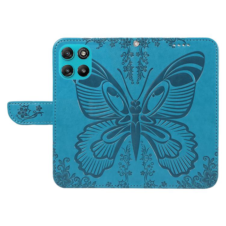 For Motorola Moto G67 Power 5G Swallowtail Butterfly Embossed Leather Phone Case