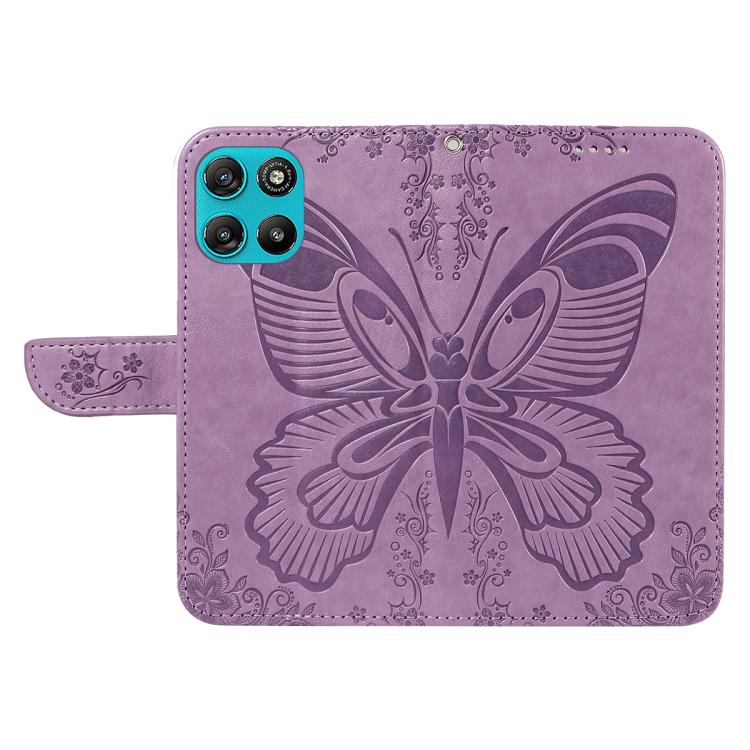 For Motorola Moto G67 Power 5G Swallowtail Butterfly Embossed Leather Phone Case