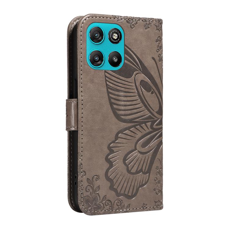For Motorola Moto G67 Power 5G Swallowtail Butterfly Embossed Leather Phone Case
