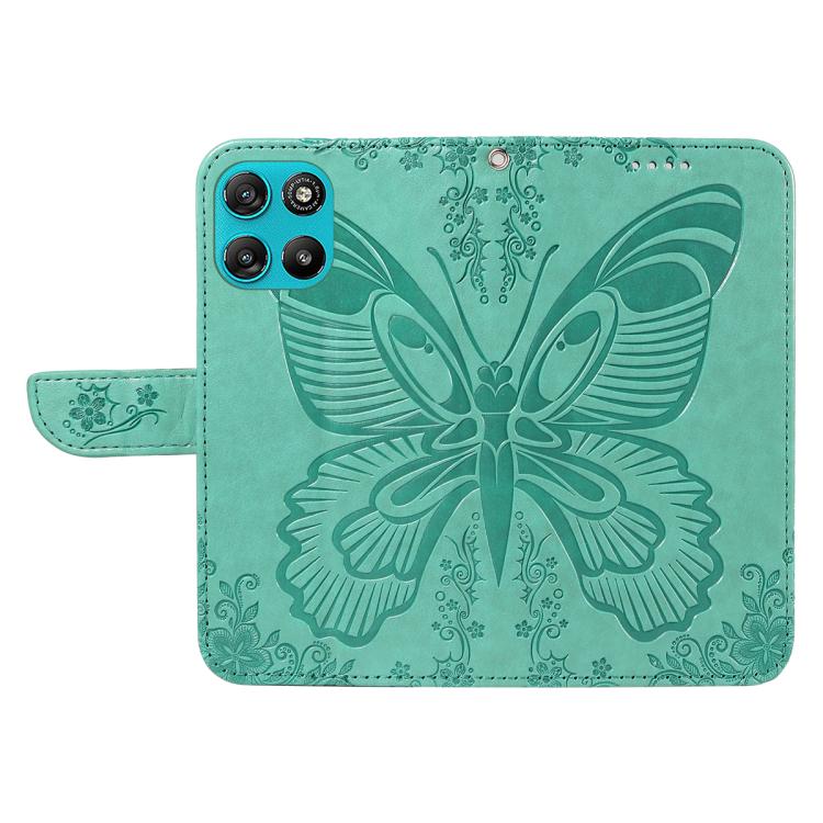 For Motorola Moto G67 Power 5G Swallowtail Butterfly Embossed Leather Phone Case