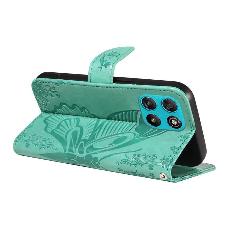 For Motorola Moto G67 Power 5G Swallowtail Butterfly Embossed Leather Phone Case