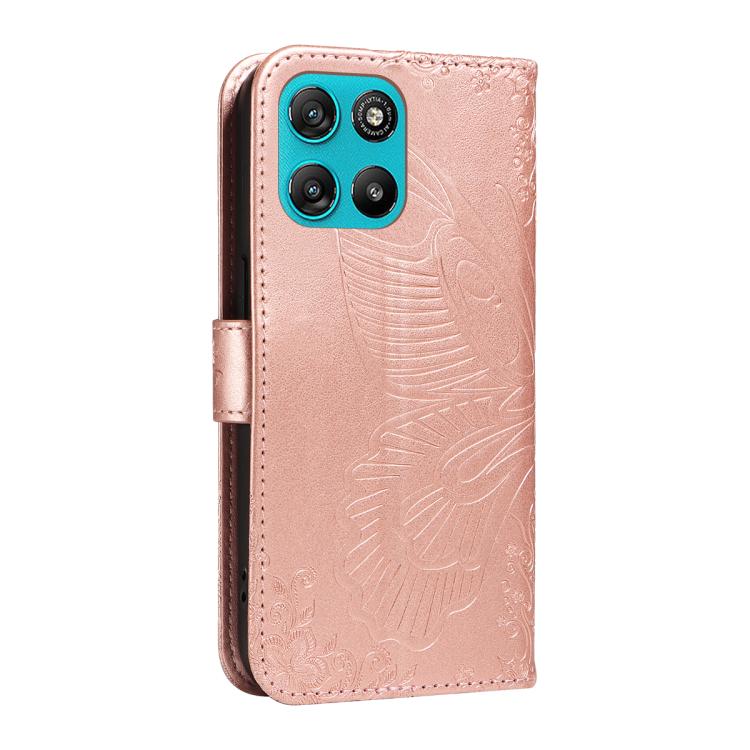 For Motorola Moto G67 Power 5G Swallowtail Butterfly Embossed Leather Phone Case