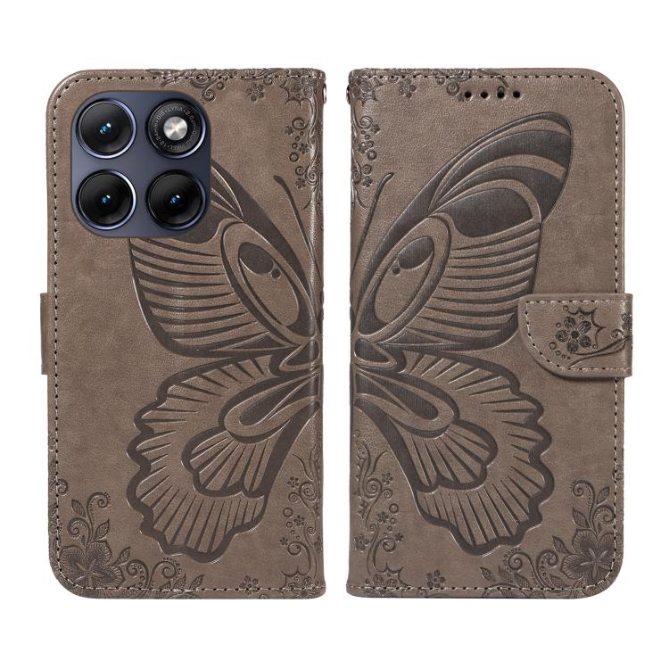 For Motorola Edge 70 Fusion 5G Swallowtail Butterfly Embossed Leather Phone Case