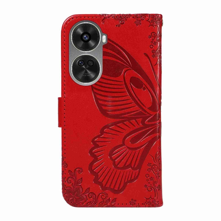 For Huawei nova 11 SE 4G Swallowtail Butterfly Embossed Leather Phone Case