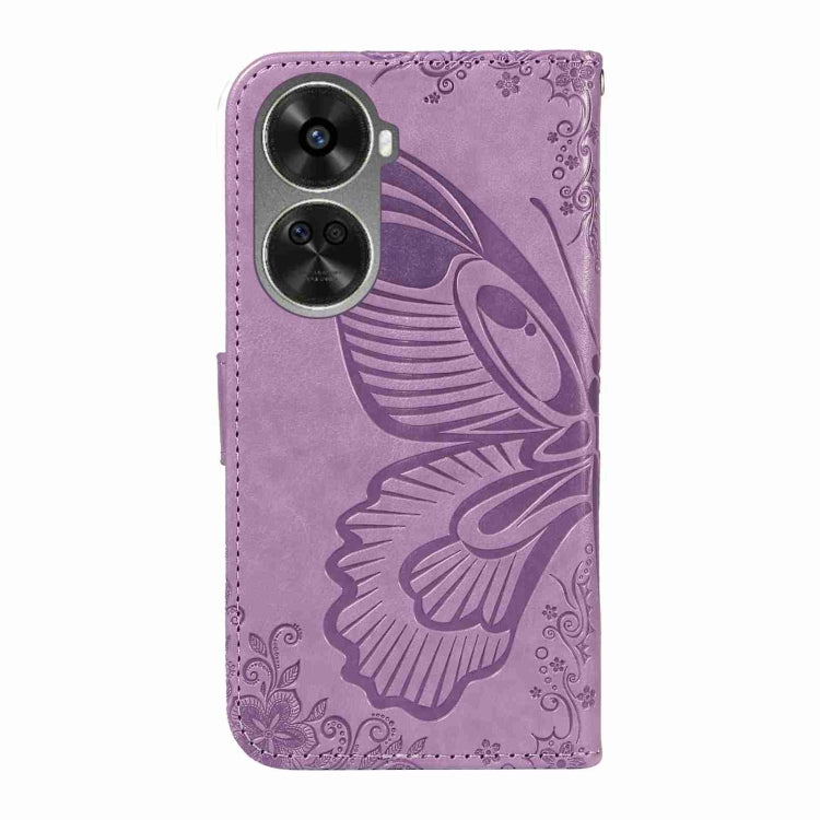 For Huawei nova 11 SE 4G Swallowtail Butterfly Embossed Leather Phone Case