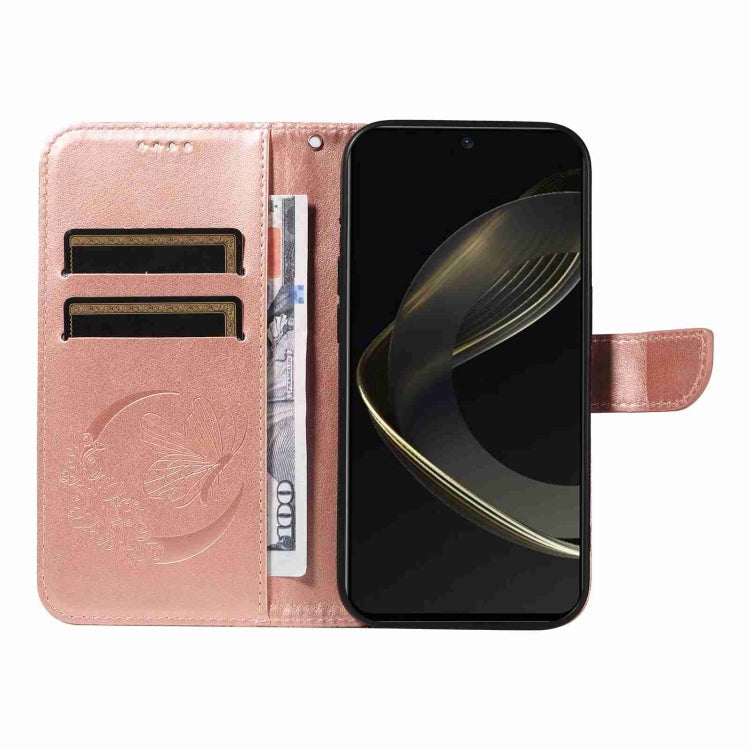 For Huawei nova 11 SE 4G Swallowtail Butterfly Embossed Leather Phone Case