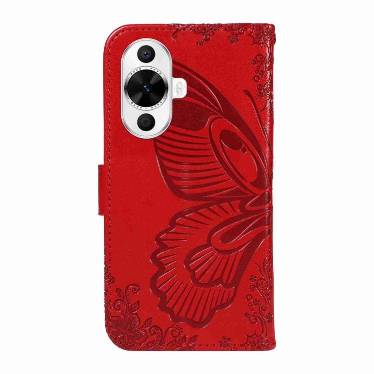 For Huawei nova 11 5G / 12s 4G Swallowtail Butterfly Embossed Leather Phone Case