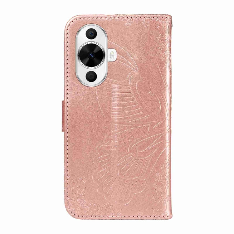 For Huawei nova 11 5G / 12s 4G Swallowtail Butterfly Embossed Leather Phone Case