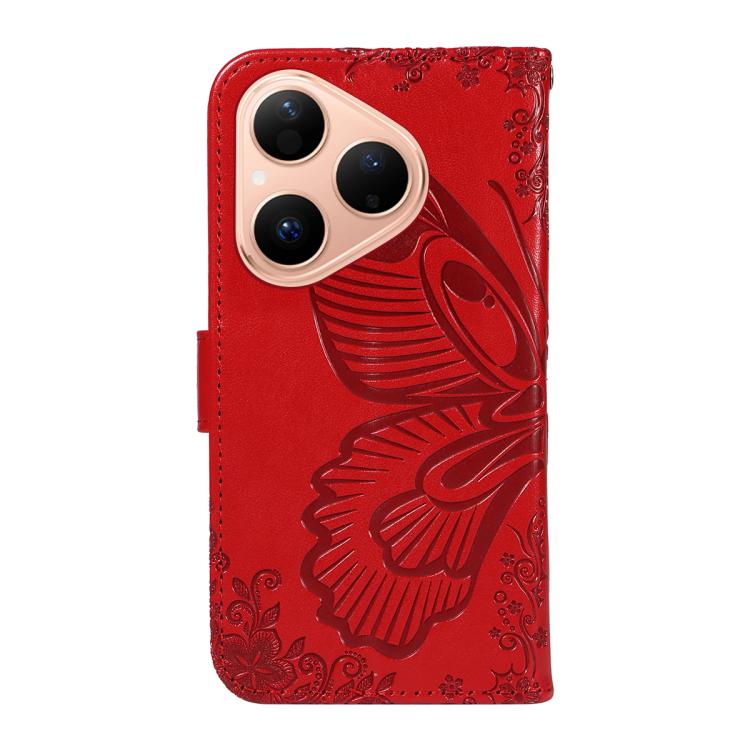 For Huawei Pura 80 5G Swallowtail Butterfly Embossed Leather Phone Case