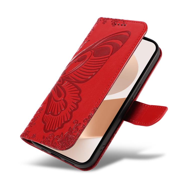 For Huawei Pura 80 5G Swallowtail Butterfly Embossed Leather Phone Case