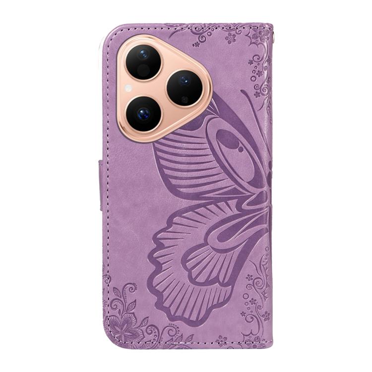 For Huawei Pura 80 5G Swallowtail Butterfly Embossed Leather Phone Case