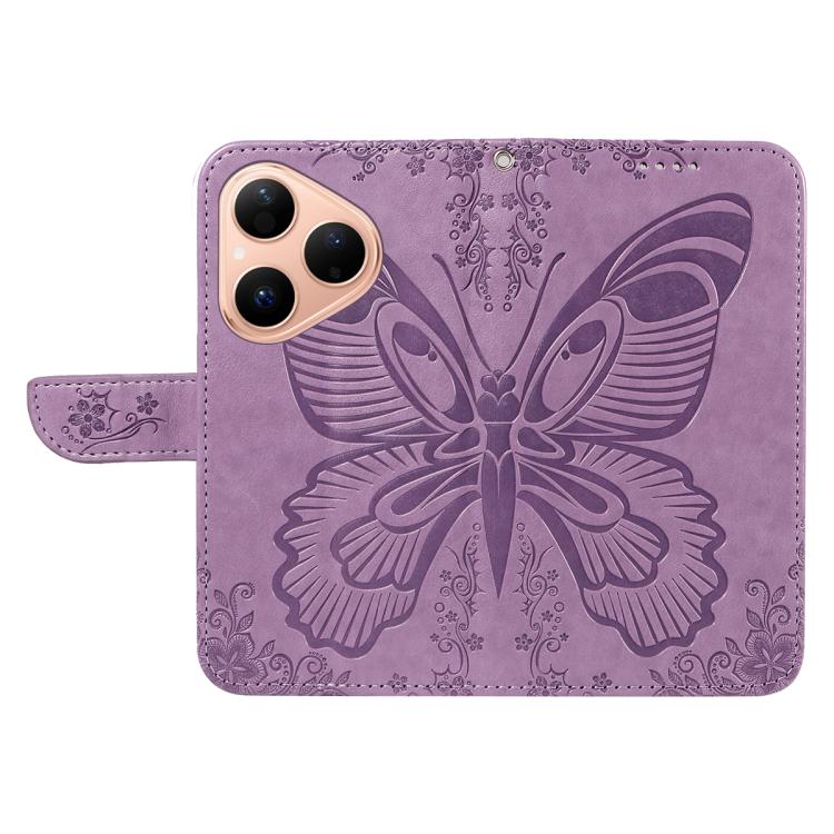 For Huawei Pura 80 5G Swallowtail Butterfly Embossed Leather Phone Case