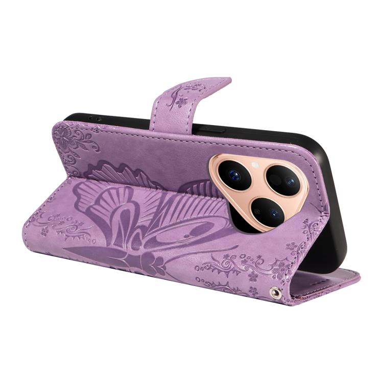 For Huawei Pura 80 5G Swallowtail Butterfly Embossed Leather Phone Case