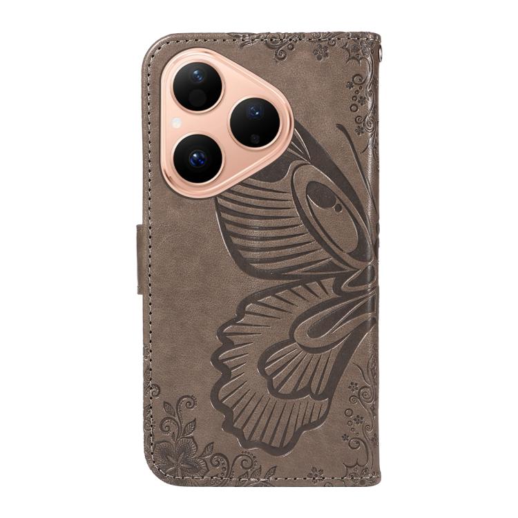 For Huawei Pura 80 5G Swallowtail Butterfly Embossed Leather Phone Case