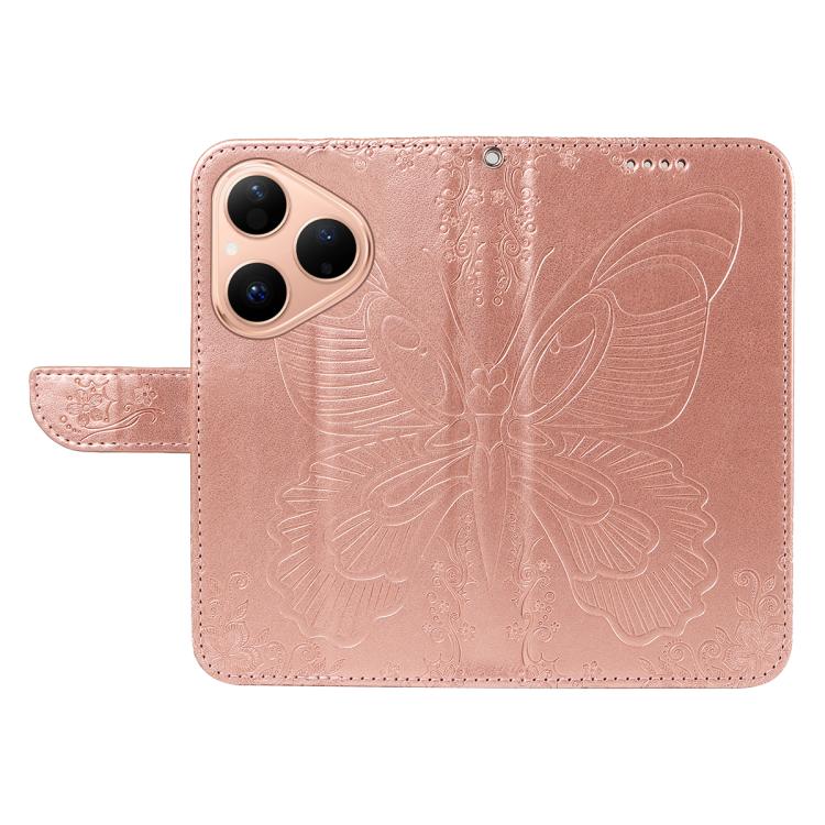 For Huawei Pura 80 5G Swallowtail Butterfly Embossed Leather Phone Case