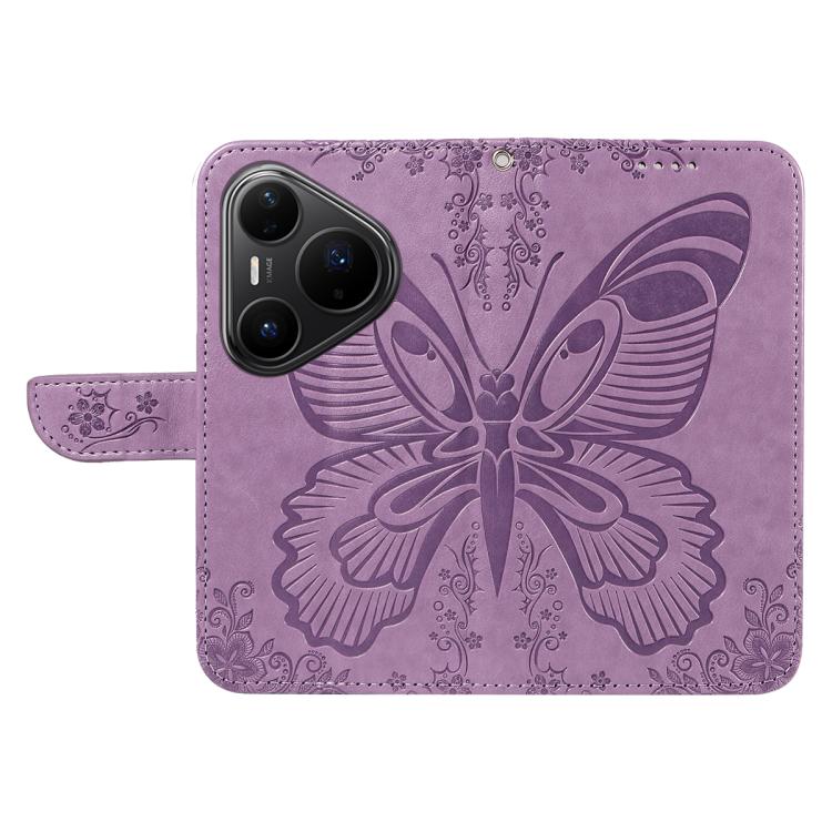 For Huawei Pura 80 Pro 5G Swallowtail Butterfly Embossed Leather Phone Case