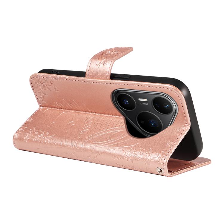 For Huawei Pura 80 Pro 5G Swallowtail Butterfly Embossed Leather Phone Case