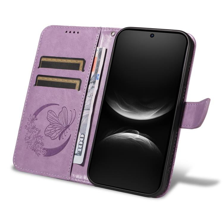 For Huawei nova 14 Lite Swallowtail Butterfly Embossed Leather Phone Case