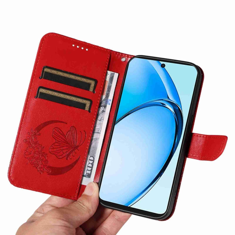 For OPPO A60 4G Swallowtail Butterfly Embossed Leather Phone Case